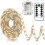 3m Battery LED Strip Lights with Remote Control, 90 LED Lights Strip Waterproof, 8 Modes, Dimmable, Timer, Selfdhesive, Cuttable(Warm White) 1