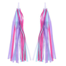 1 Pair Bicycles Ribbon Grips, Bike Streamers Set, Colorful Handlebar Tassels, Scooter Tassels Rainbow compatible with Boys and Girls