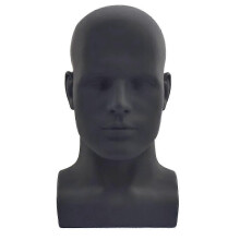 Male Mannequin Head Professional Manikin Head compatible with Display Wigs Hats Headphone Display Stand (Matte