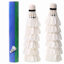 12 volantes de bádminton duraderos de plumas de ganso compatibles con entrenamiento