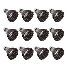 12-Pack Goose Feather Badminton Shuttlecocks Sport Training Hight Speed Black