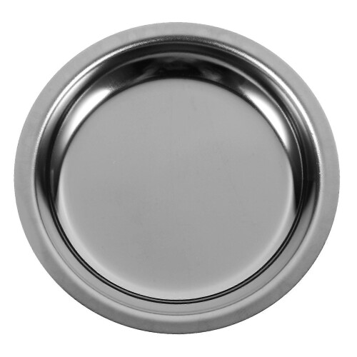 Runde, dekorative Untertasse aus Edelstahl für Teebeutel, ideal als Kaffeetasse oder Teebeutelschale. 2