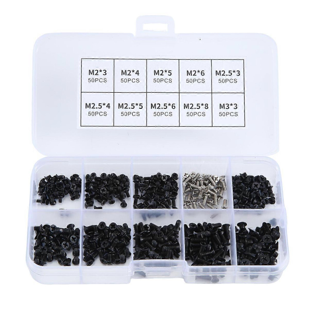 500Pcs Laptop Screws Kit M2, M2.5, M3 Compatible With Ibm Hp Mac Dell Lenovo 3763560498638