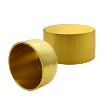 2PCS Brass Furniture Leg Caps 45mm Round Copper Gold Chair Table Covers Floor Scratch Protector