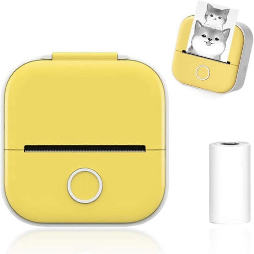 Mini Pocket Printer, Portable Instantly Sticker Printer, Premium Printer Sticker Maker Pocket Therm 1