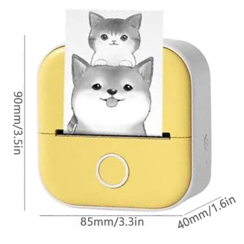 Mini Pocket Printer, Portable Instantly Sticker Printer, Premium Printer Sticker Maker Pocket Therm 2