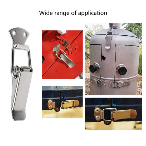 10Pcs Spring Loaded Toggle Latch Set with Quick Release Duckbill Tension Lock for Tool Box and Drawer 1