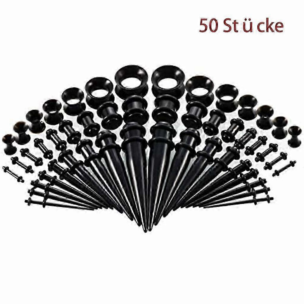 Ear Stretcher Set Ear Taper 25 Pairs Expansion Rods Set Acrylic Silicone Ear Pie