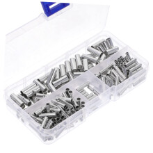 200pcs Wire Connectors Kit Waterproof Conductivity Copper Butt Splice Terminals for Automotive Marine
