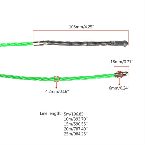 30M Cable Puller Fish Tape for Electricians, LowFriction Durable Wire Pulling Tool with Easy Handle 2