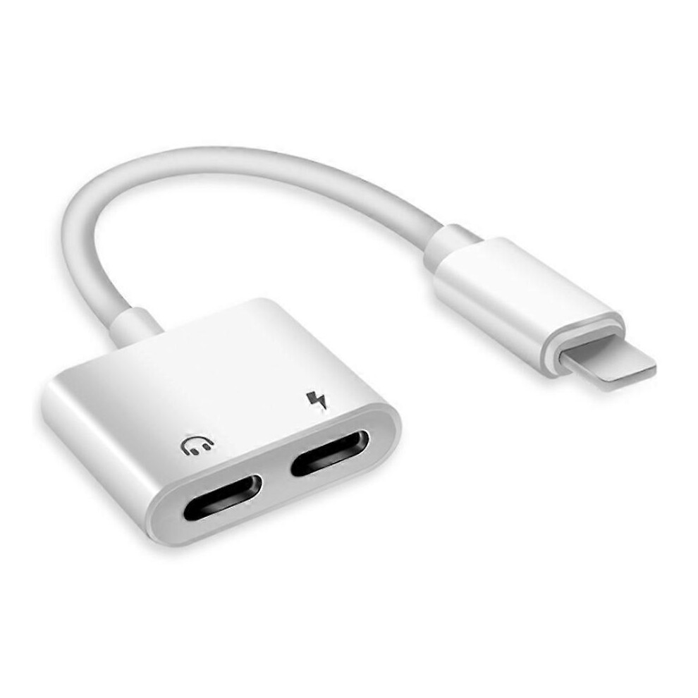 2In1 Iphone To 3.5Mm Aux Adapter Compatible With Headphones And Charging 3597877227786