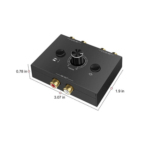 2 Into 1 Out 1 Into 2 Out Fast o Switcher Volume Control Controller compatible with Multi-Device Connection 1