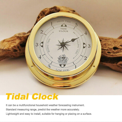 Marine Tidal Clock, Tester Copper Shell, Wall Hanging Boat Tidal Clock - 115mm 1