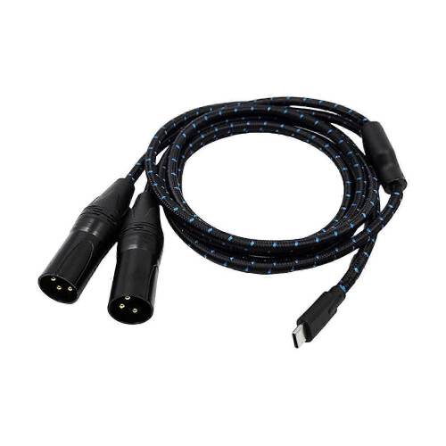 USB C na 2 XLR 3-pinový konektor typu C na XLR (samec), samec-samec, USB C na 2 XLR (samec), 50 cm