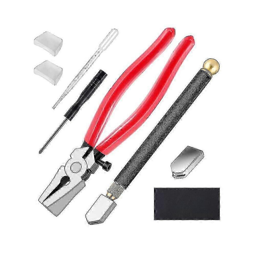 Glass Cutter Kits Stained Glass Supplies With Heavy Duty Glass Running Pliers And Pencil Glass Cutt 3526515234091