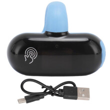 Clip On Wireless Earphones Open Ear Bluetooth 5.2 Bone Conduction Painless Ultra Long Standby Time Clip On Sport Earbuds with Digital Display Blue