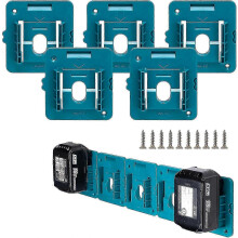 Držiak 5 batérií kompatibilný s držiakmi batérií Makita 18V, držiak doku, kompatibilný s BL1860, BL1850, BL1840, BL1830 (s 10 skrutkami)