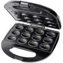12 Electric Walnut Waffle Maker, Multi-functional Homemade Fruit Drying Machine, Pine Nut Maker, Small Walnut Machine, Peanut, Hazelnut (black)