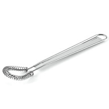 Stainless Steel Mini Spiral Whisk, Silicone Handheld Sauce Stirrer, Milk Frother, Coffee Mixer, Kitchen Tool (Silver)