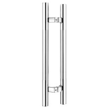 Stainless Steel Barn Door Handle Set, Weather Resistant Sliding Door Pull with Smooth Grip, Silver