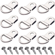 D-ring fotohaak, 100 stuks verpakt. Stevige fotohaak met schroef, enkel gat, D-type fotolijsthaak, 100 stuks/zak.