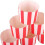 50er-Packung Einweg-Backpapier-Cupcake-Förmchen – Rot-weiße Streifen – ID 2