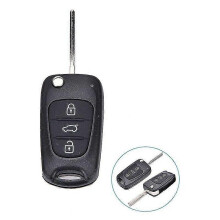 Chave dobrável remota com 3 botões, compatível com Hyundai I20 I30 Ix35 I35 (sem corte).