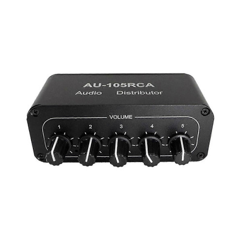 5ch o Distributor Stereo o Mixer 1 Input 5 Output Rca Splitter compatible with Power Amplifier Active o