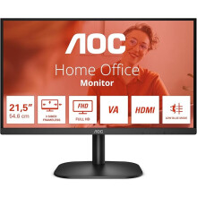 AOC 22B2H - 22 inch FHD Monitor, 75Hz, VA, 7ms Frameless design, Tilt, lowBlue Mode