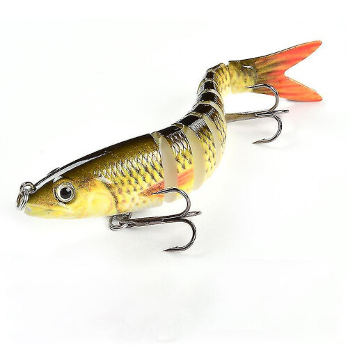 Isca robótica elétrica para pesca, tipo wobbler, compatível com lúcio, isca eletrônica multiarticulada com 9 segmentos e natação automática. 2