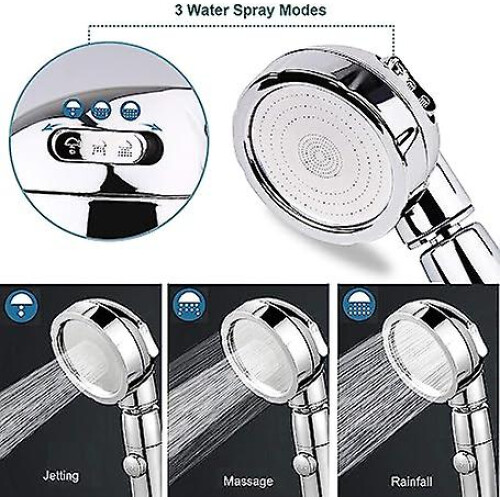 Hand Shower With On/off Button, 360 Swivel 1