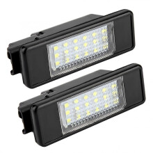 Lot de 2 éclairages LED pour plaque d'immatriculation compatibles avec Citroën C2, C3, C4, C5, C6 et DS3.