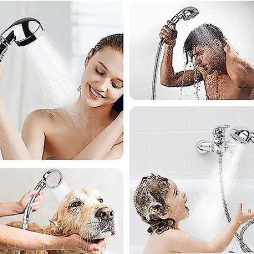 Hand Shower With On/off Button, 360 Swivel 2