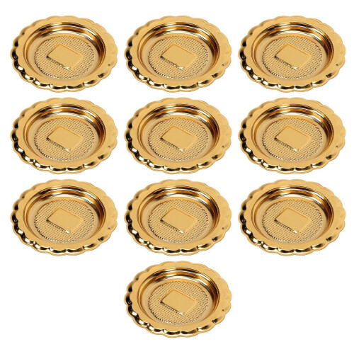 20 vassoi in plastica per servire torte, adatti per compleanni (dorati) 2