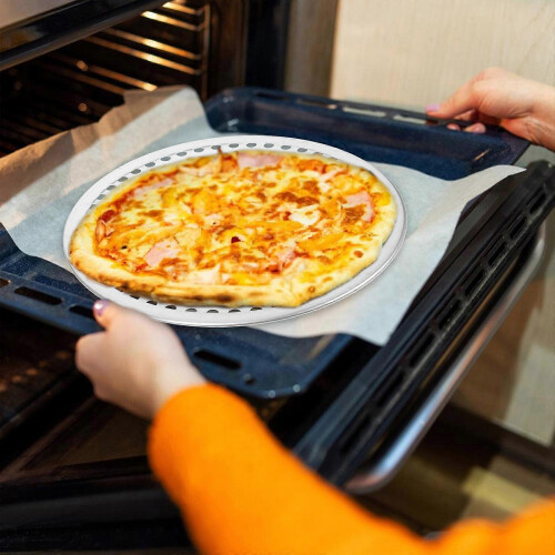 Plaque à pizza perforée en alliage d'aluminium, ustensile de cuisine 1