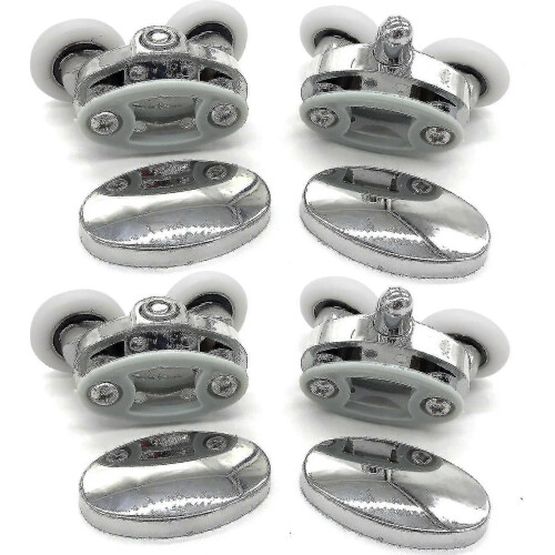 Ensemble de 4 roulettes ovales papillon pour porte de douche à double roue 1