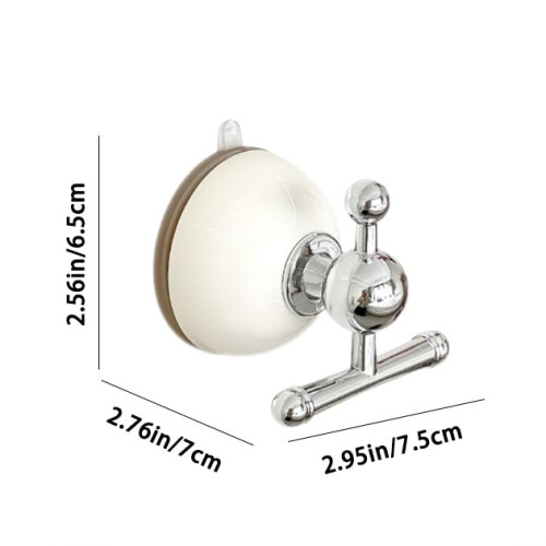 Suction Cup Hooks No Drill Wall Hooks Reusable Tool Strong Hold for Bathroom Kitchen 4 Pack White 1