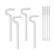 Anti Wrinkle Reusable Glass Drinking Straw Flute Style