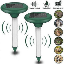 2 pieces Solar mole repellant, ultrasonic solar mole repellant, mole control, vole repellant