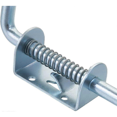 Γαλβανισμένο Μπουλόνι Πόρτας 10x128mm με Λαβή από Λάστιχο 2 τεμάχια 1