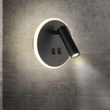Lampe de chevet LED murale avec interrupteur, idéale pour les chambres d'hôtel et les couloirs.