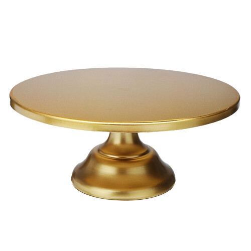 Présentoir à gâteau rond en fer de 30 cm (12 pouces) - Doré