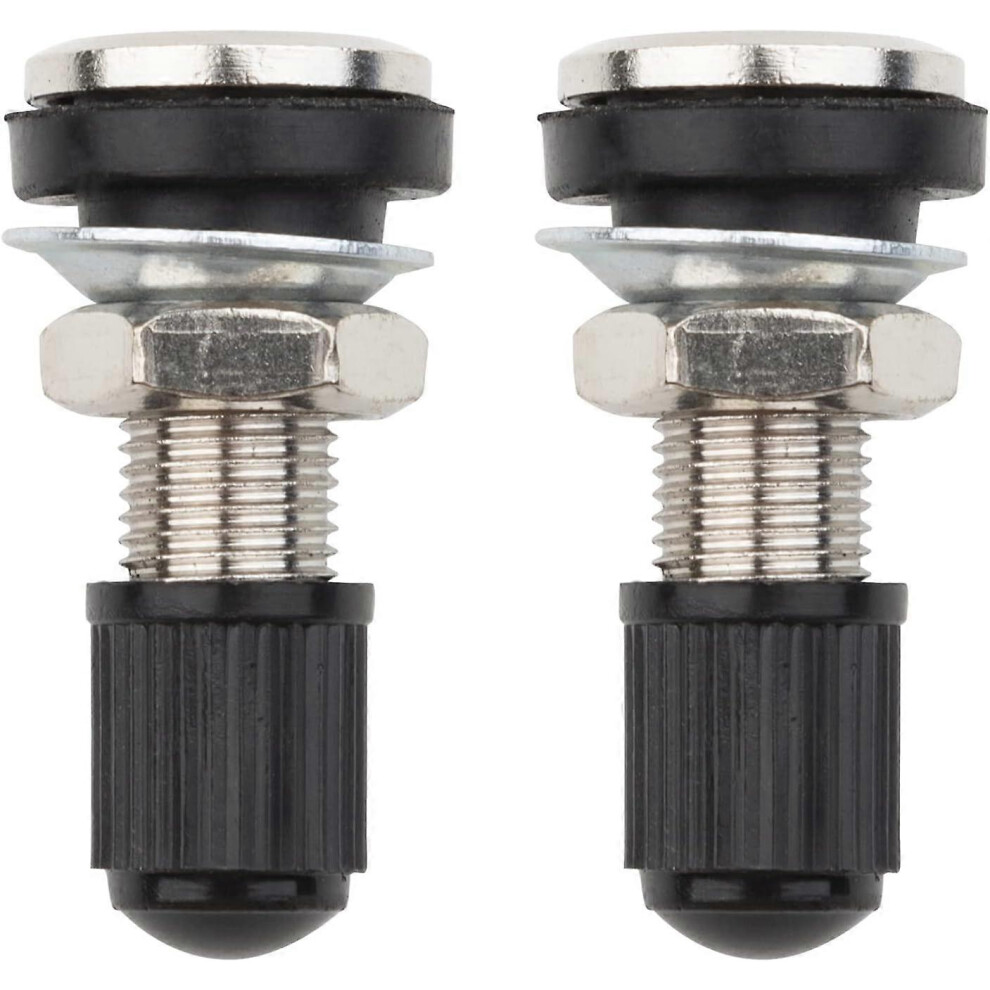 2Pcs Tyre Valve Rim Valves With Dust Caps, Tubeless Valve Metal Valve Shafts Compatible With Car Motorcycle Tyres 3177119953644