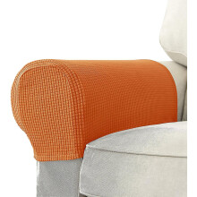 Set van 2 jacquard stretch armleuninghoezen voor bank en fauteuil, antislip meubelbeschermers, armleuninghoezen compatibel met relaxbank.