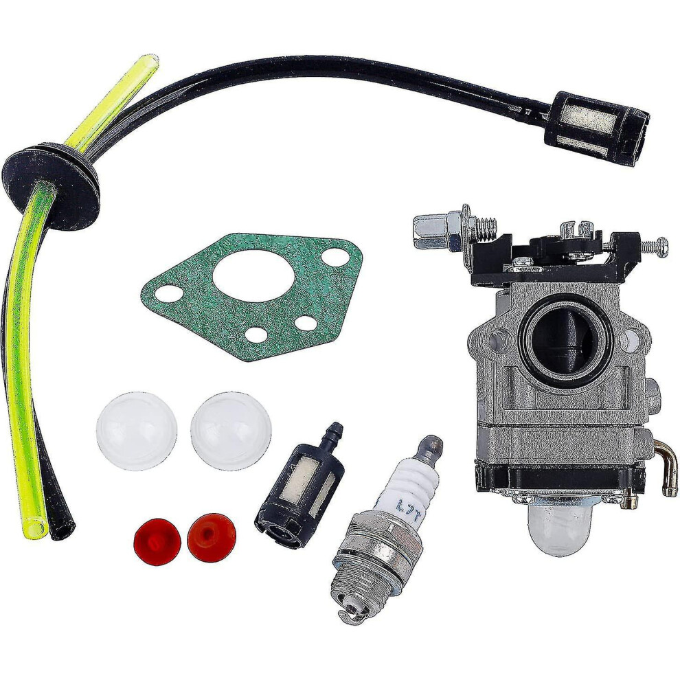 Carburettor Compatible With 52Cc 49Cc 43Cc Strimmer Carbu Kit With Gasket, Hose, Spark Plug And Fuel Filter (1 Set) 3351572598363