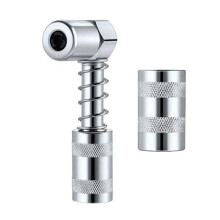 90 Degree Grease Coupler With Sleeve Tight Spaces Snaps Onto Grease compatible with Farm, Truck Or Industrial Use