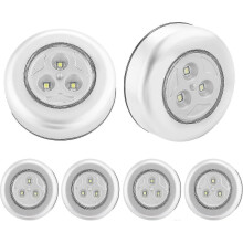 6 Pack Upgraded Super Bright Battery-powered Push Light, Strong Stick-on Wireless Touch Light, Battery-operated Touch Night Lamp