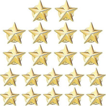 50 Pieces Star Badge Gold Lapel Pin compatible with 4th of July Memorial Day Veterans Day