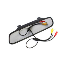 Espelho retrovisor automotivo com tela LCD HD de 4,3 polegadas, DVD player e câmera de ré. Acessórios para carro.