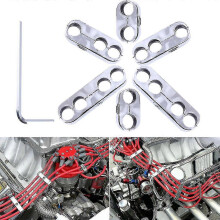 Chrome Spark Plug Wire Separators Dividers Looms compatible with Chevy Mopar 7mm 8mm